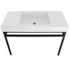 box sink console vanity 30" Weathered White
