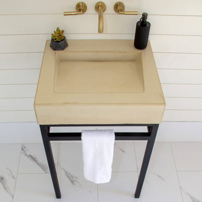ramp sink console vanity 24'' taupe example