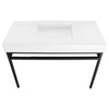 ramp sink console vanity 48" Weathered White