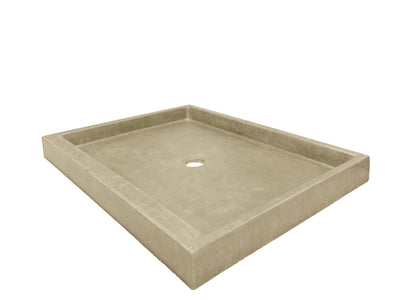 square shower pan Tuckered Taupe