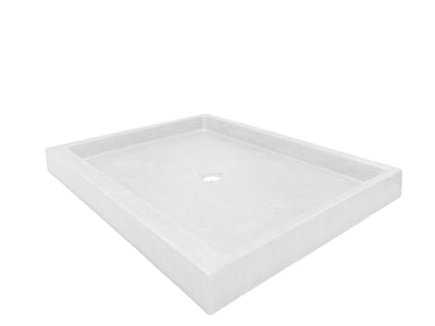 rectangle shower pan Weathered White