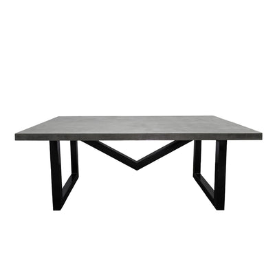 grey conference table, front