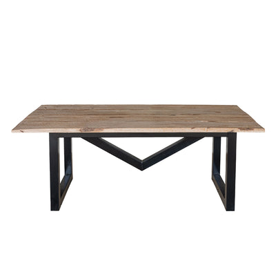 faux wood conference table golden pine, front