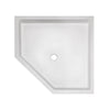 neo angle shower pan weathered white verticle