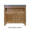 Box sink with wood base two door
