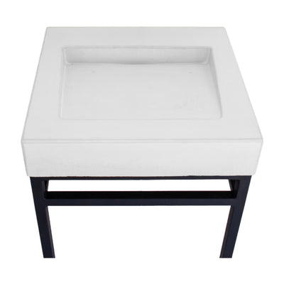 ramp sink console vanity 24" Weathered White